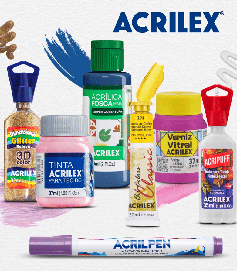 Portada Acrilex con productos de artística y manualidades
